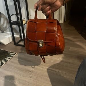 Elegant Brown Leather Backpack by Paradox